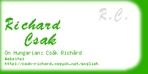 richard csak business card